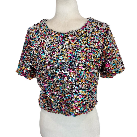 H&M Tops - H&M multicolour sequinned top